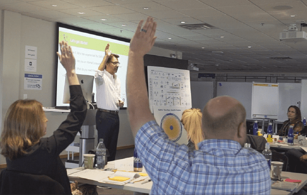 Students attending a SAFe certification course.